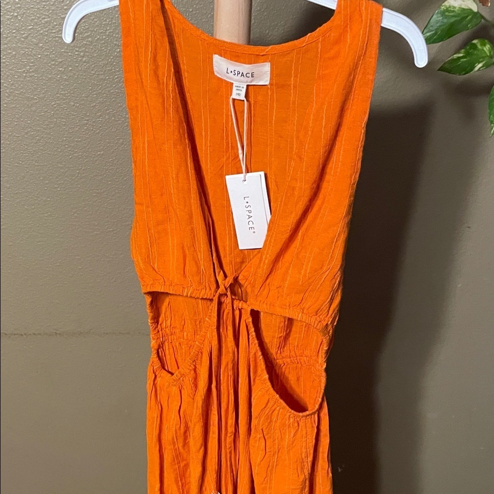 NWT L*Space Orange cut out Maxi Dress - Picture 8 of 9